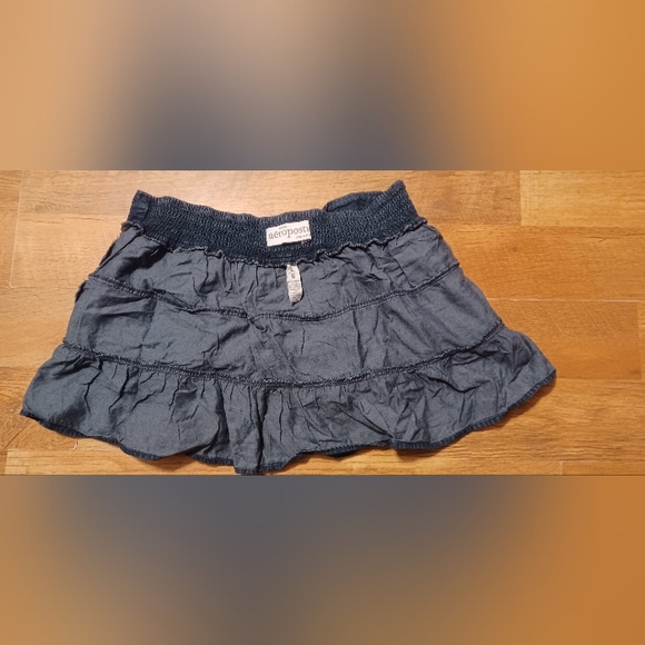 Aeropostale Ruffled Jean Skirt NWOT - Picture 4 of 8